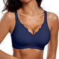 Scalloped Wireless Push Up Bras