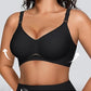 Wireless V Neck Bra with Front-Adjustable Straps