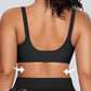 Wireless V Neck Bra with Front-Adjustable Straps