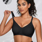 Wireless V Neck Bra with Front-Adjustable Straps